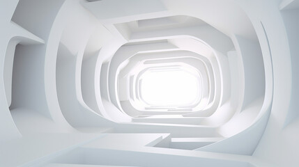 abstract white curvy background 3d rendering
