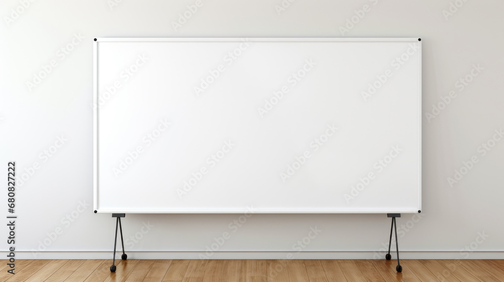 Wall mural blank portable white dry erase board erady for custom text - Wall murals