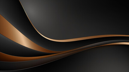 abstract black and brown luxury background with golden line