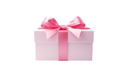 Obraz premium Valentine's Day pink gift box illustration on transparent background, Valentine's Day decoration, holiday decoration material, vector illustration