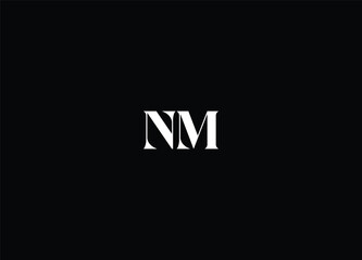 Fototapeta premium NM creative logo design and monogram logo