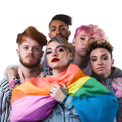 group of people LGBTQ on a transparent background PNG