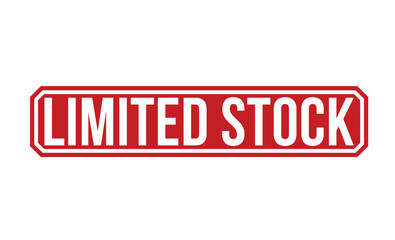 Fototapeta premium Limited Stock Red Rubber Stamp vector design.