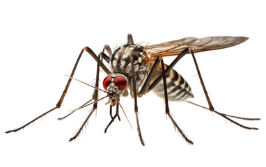 Dangerous Colorful Giant Mosquito Isolated on Transparent Background PNG.