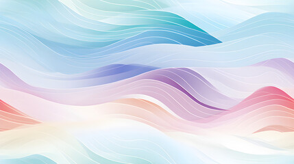 Colorful wavy watercolor style abstract background. Hand drawn art. Wallpaper, banner, cover, poster design, Generative AI