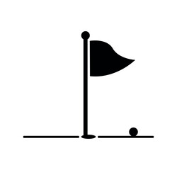 mini golf icon on white background	