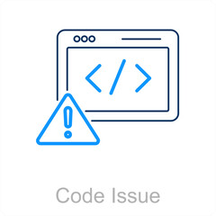 Code Issue and error icon concept 