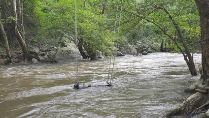 Travel, pitch your tent by the water, listen to the sound of waterfalls, cool weather, beautiful nature.