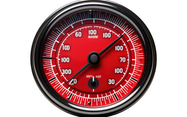 Circular Colorful Stunning Bus Speedometer Isolated on Transparent Background PNG.