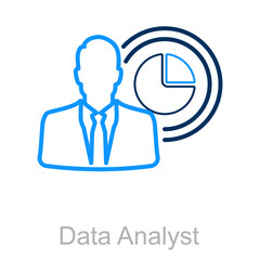 Data Analyst and business icon concept