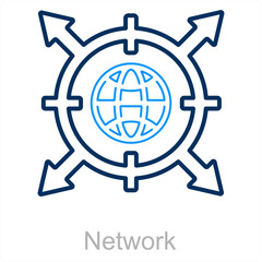 Network and connection icon concept