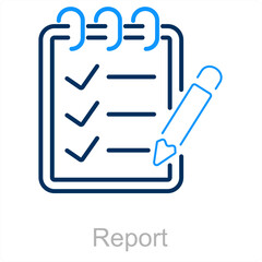 Fototapeta premium Report and report icon concept