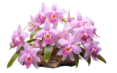 Marvelous Colorful Cattleya Orchid Isolated on Transparent Background PNG.