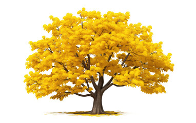 Fascinating Gingko Tree Isolated on Transparent Background PNG.