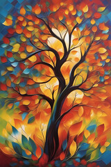 It's a beautiful, ideal landscape image. Generating AI