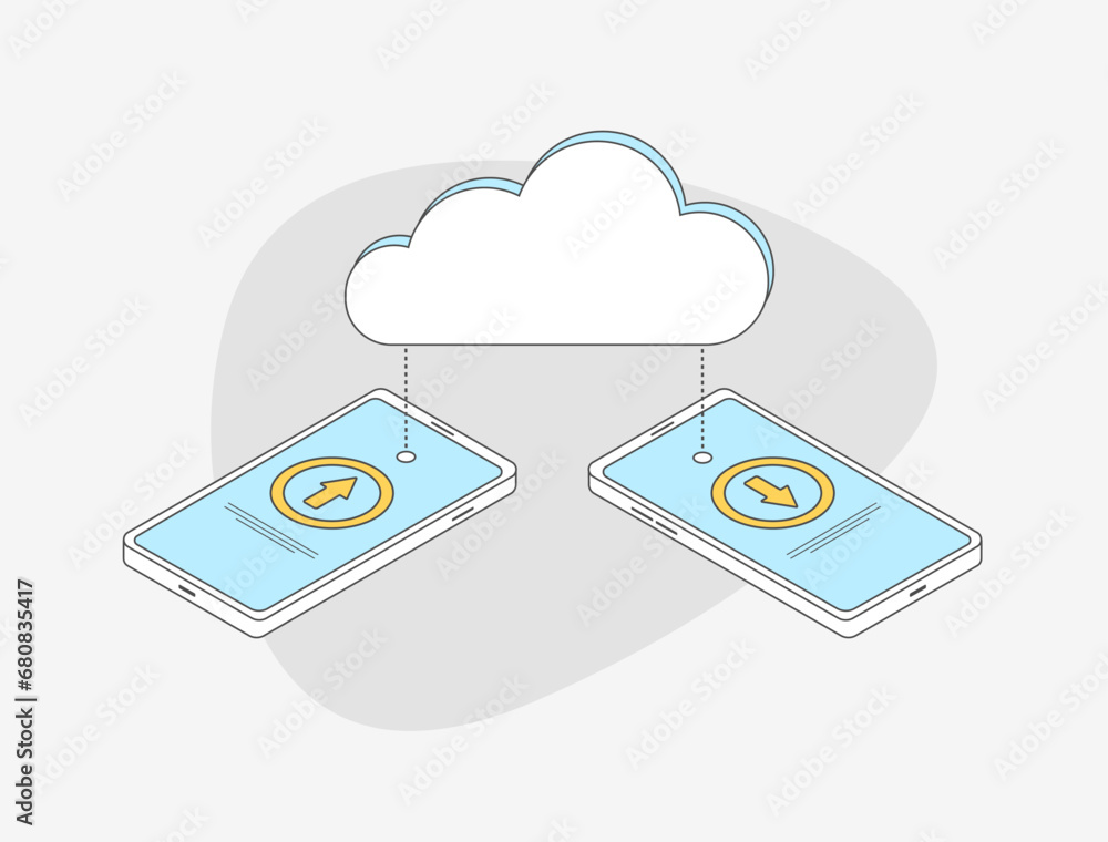 Poster cloud storage backup and file sync between mobile phones. securely sync settings, passwords, emails,