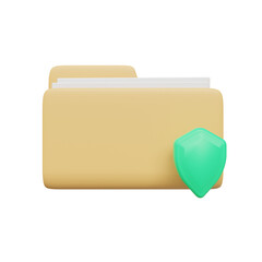 Safety folder icon. 3D render
