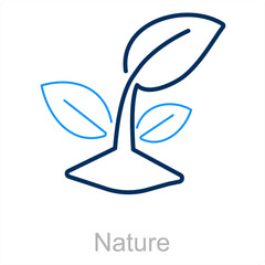 Nature and ecology icon concept