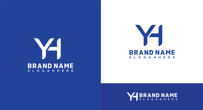 Initial Y and H Logo Design Vector Template. Graphic Alphabet Symbol for Corporate Business Identity