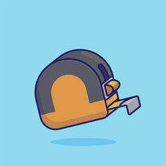 Tape measure simple cartoon vector illustration carpentry tools concept icon isolated