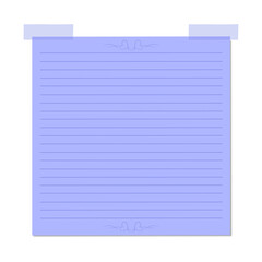 A Piece of Stationery Paper with Adhesive Tape. Can be used as a Text Frame.