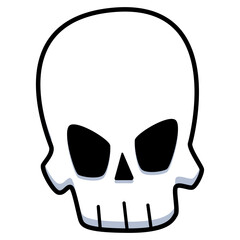 Scary White Skull