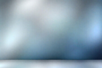 Empty room with blue and white gradient background. Template for presentation.