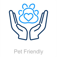 Fototapeta premium Pet Friendly and allowed icon concept