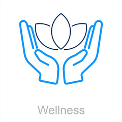 Wellness and flower icon concept