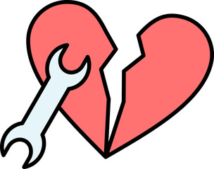 Broken family illustration