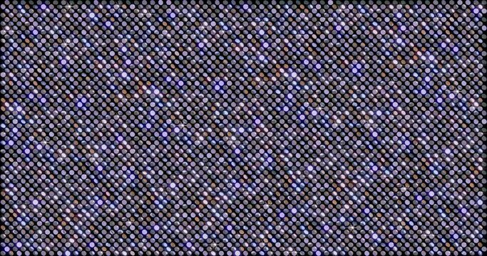 Shiny glittering round sequins wall. Luxury celebration background. 4K 3D looped animation rendering.