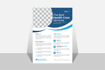 Dental Healthcare Medical Flyer Template Design,Vector, Graphic, A4