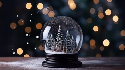 Fototapeta na wymiar Christmas Snow Globe