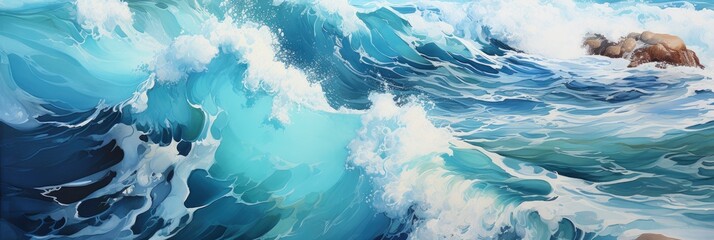 Abstract Ocean Art Natural Luxury Style  Banner, Banner Image For Website, Background abstract , Desktop Wallpaper