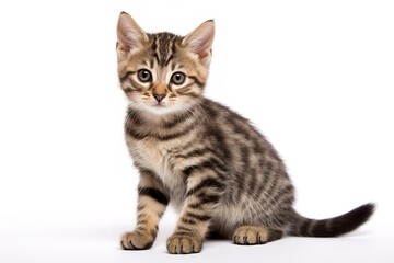 Obraz premium Mesmerizing close-up photo of a fluffy white cat with piercing blue eyes sitting on a white windowsill, gazing out at the world beyond with a curious expression.