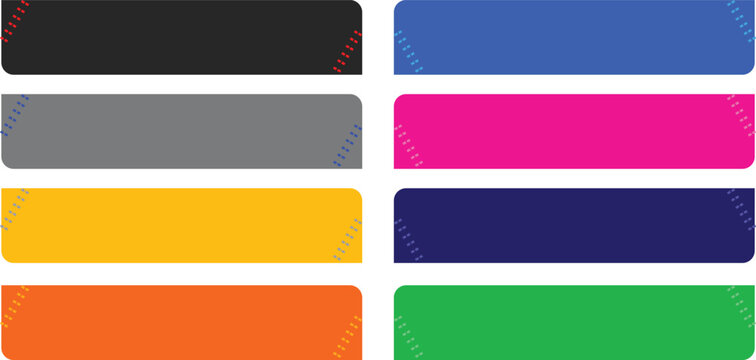 All color vector design lower third pack. News Lower Thirds Pack. TV News Bars Set Vector lower third pack.	