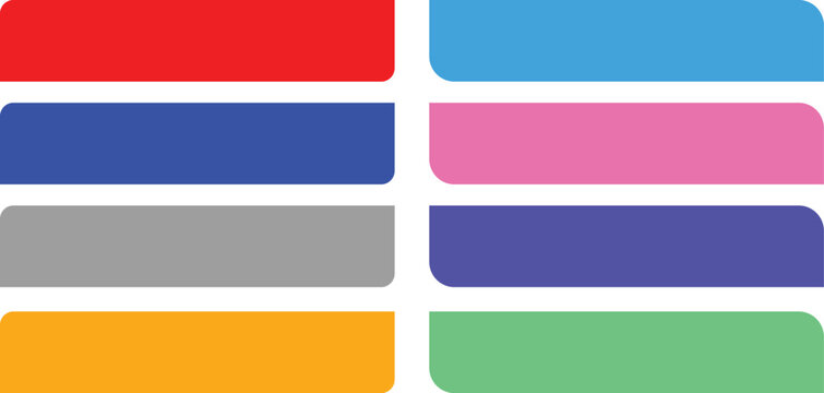 All color vector design lower third pack. News Lower Thirds Pack. TV News Bars Set Vector lower third pack.	