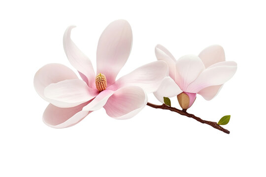Magnolia flower isolated on white background