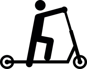 Push scooter icon sign. Transport signs and symbols.