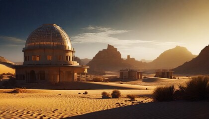 Obraz premium building in a desert