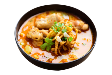 Northern Thai food (Khao Soi), Spicy curry noodles soup with chicken