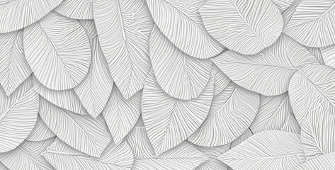 pattern with leaves. Generative Ai content	