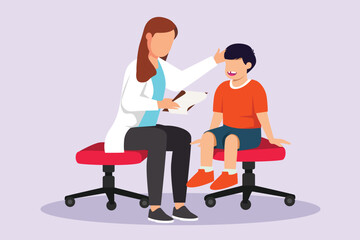 Dental care. Dental concept. Colored flat vector illustration isolated.