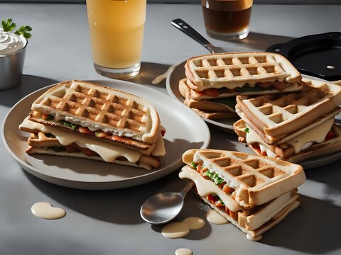 Capture the essence of Jaffles in a mouthwatering food photography shot Generative AI