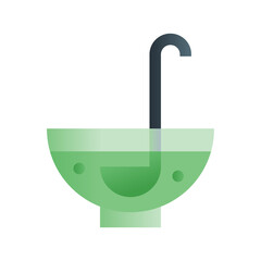 Punch bowl icon with gradient fill style illustration vector design