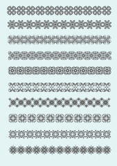 Collection of Ornamental Rule Lines in Different Design styles