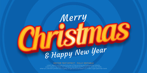 Vector christmas with red yellow color in lettering for christmas background celebration