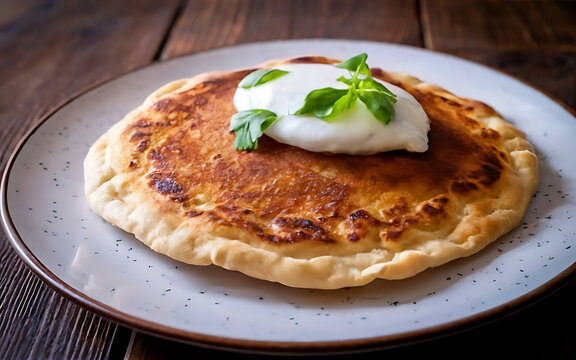 Capture the essence of Frybread in a mouthwatering food photography shot Generative AI