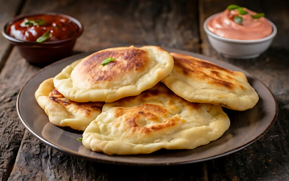 Capture the essence of Frybread in a mouthwatering food photography shot Generative AI