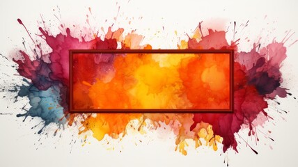 Image frames in Abstract colorful paint painting artistic background with messy paint spots